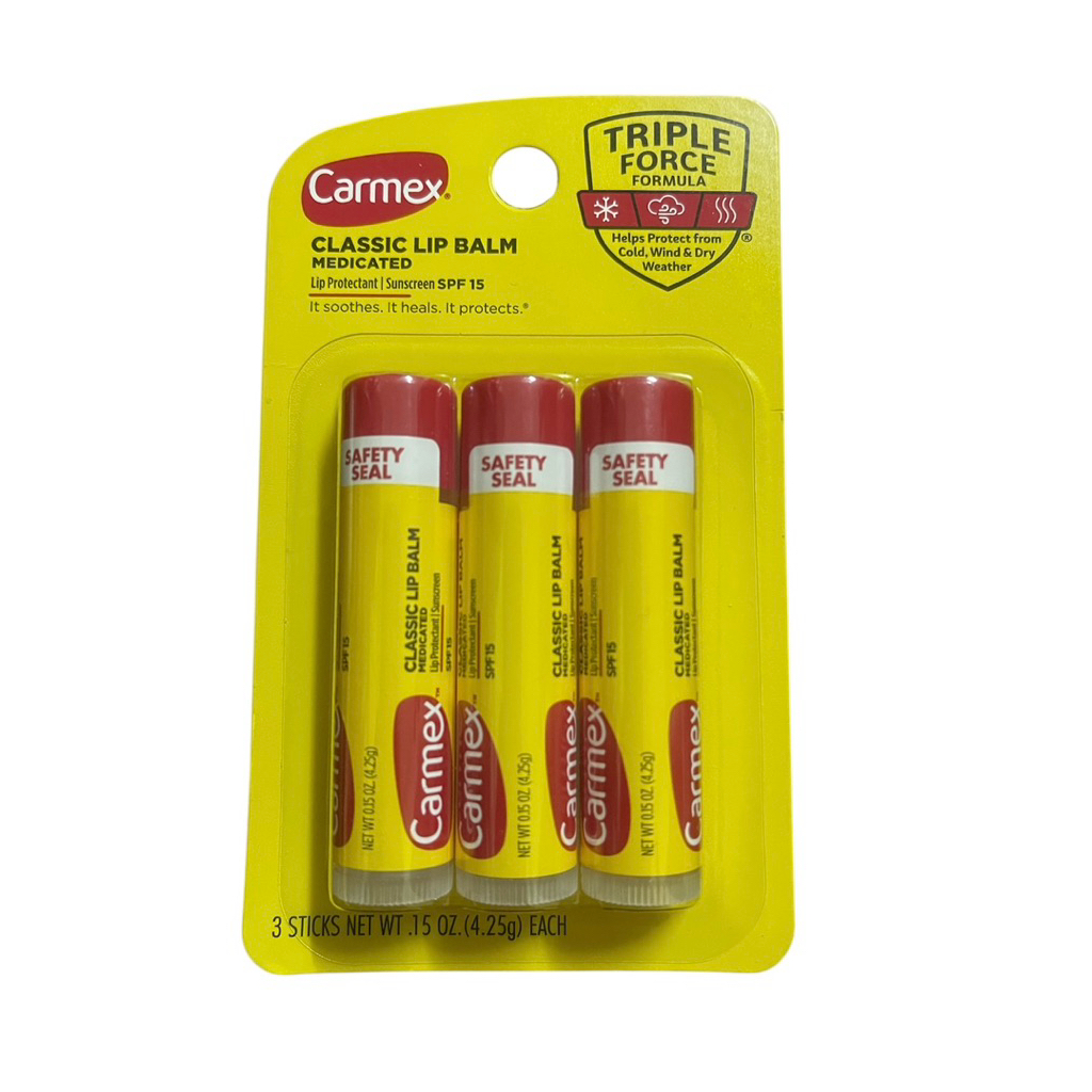 Carmex Classic Lip Balm ,Moisturizing Lip Balm  Set 3 ชิ้น