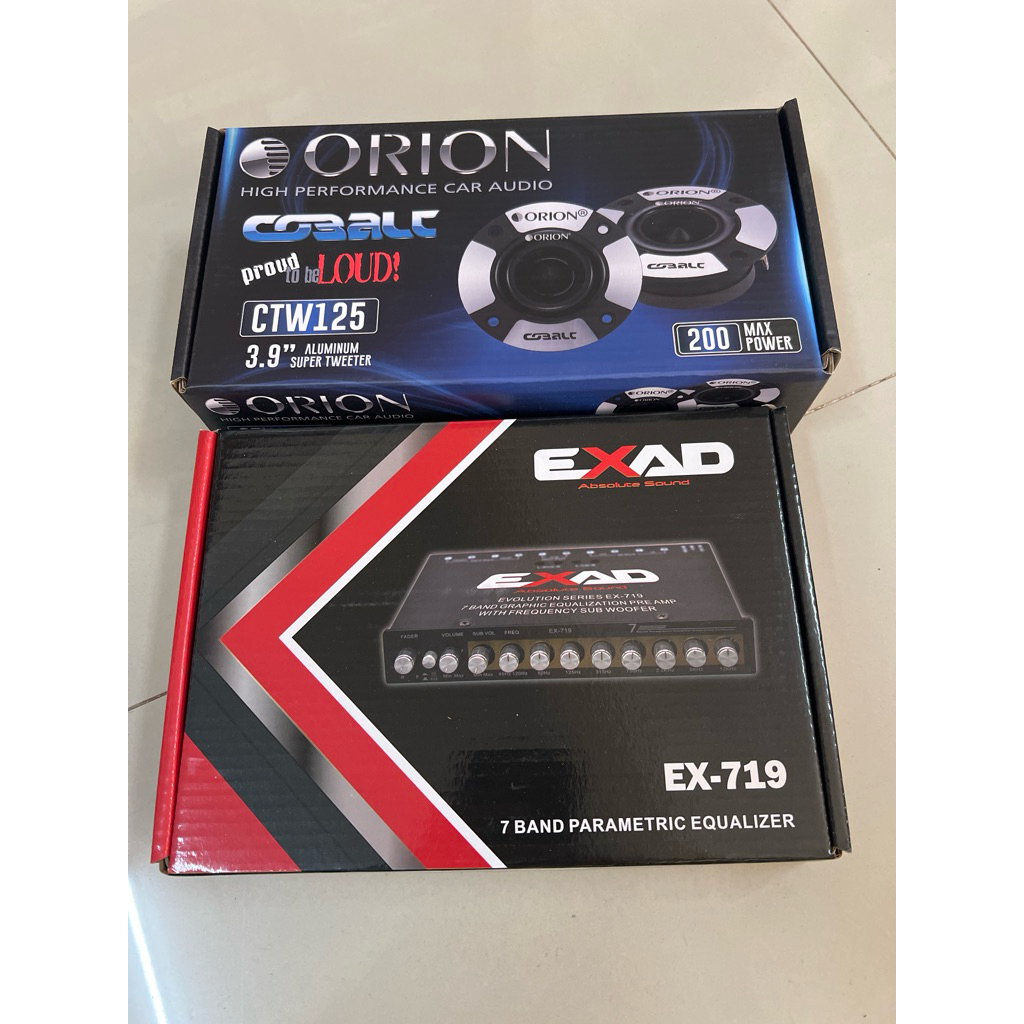 4500บาท ปรี7แบนด์ EXAD รุ่น EX-719 ปรีปรับเสียงติดรถยนต์ พร้อมแหลมจาน