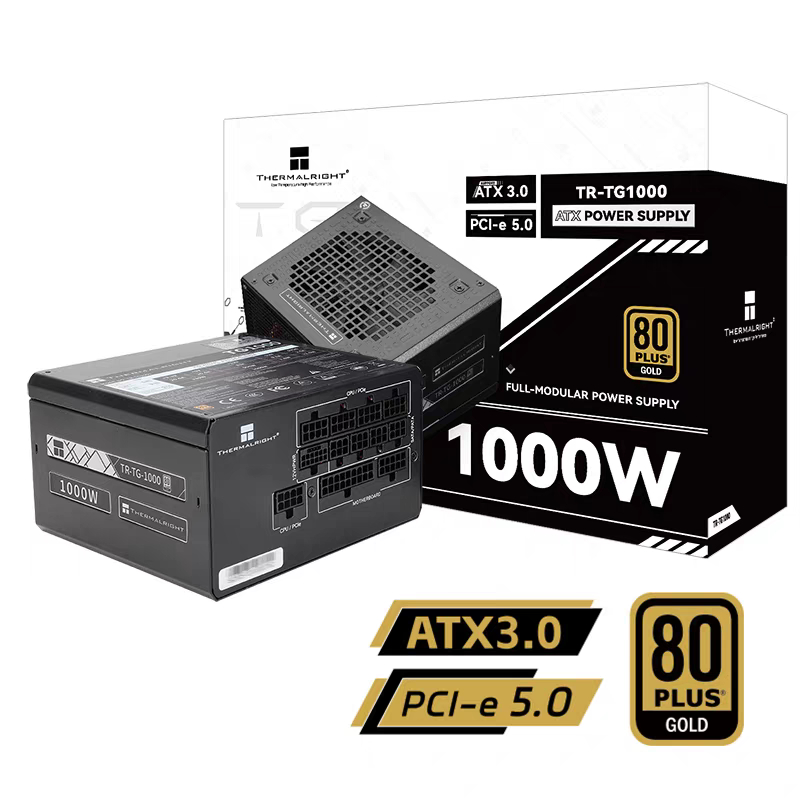 POWER SUPPLY (อุปกรณ์จ่ายไฟ) Thermalright 1000W TR-TG1000-B / TR-TG1000-W ATX 3.0 Gold Fully Modular