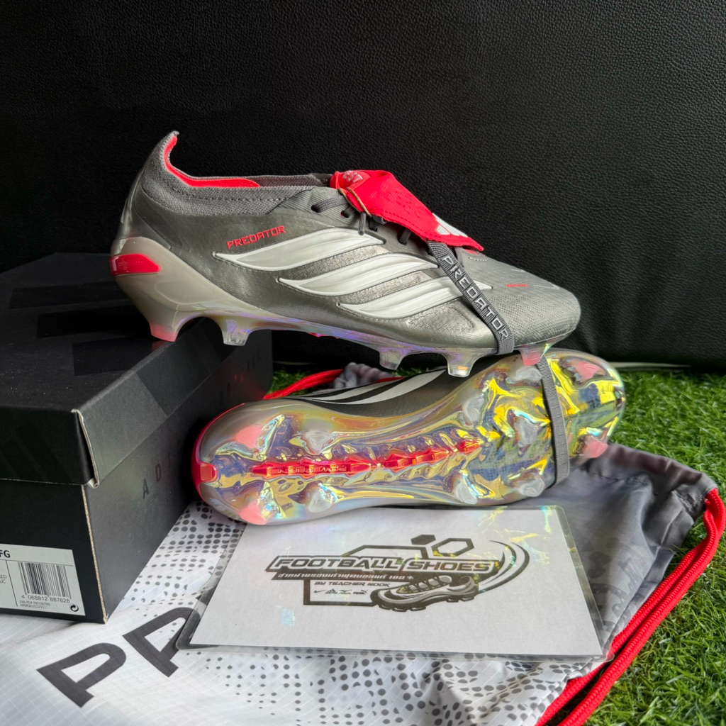 รองเท้าฟุตบอล Adidas Predator  ❤️ สีเปิดตัวสำหรับนักล่า Finsher Steel    ของแท้