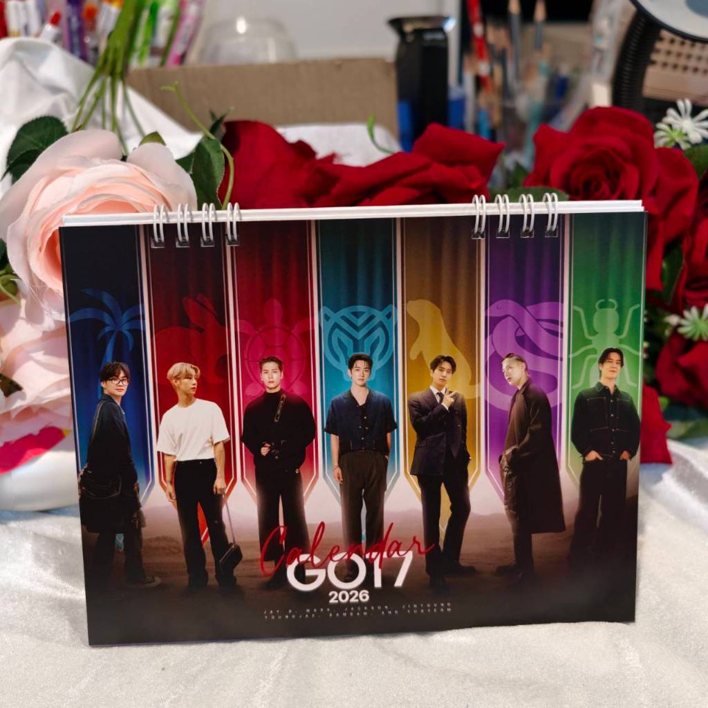 ປະຕິທິນຕັ້ງໂຕະ 6x8 ນິ້ວ GOT7 (ກັອດເຈັນ) 14 ແຜ່ນ 28 ໜ້າ