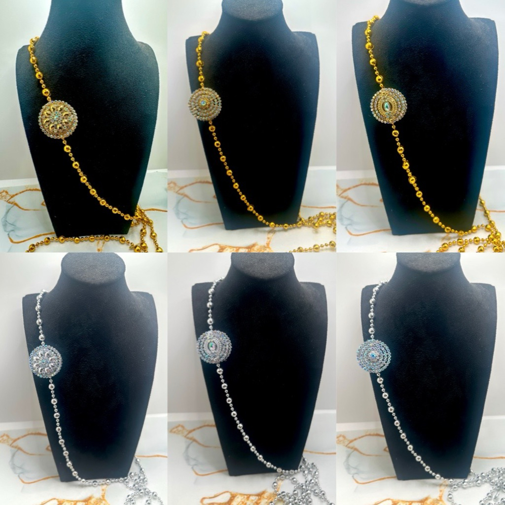 สังวาลย์ชุดไทย เครื่องประดับนางรำ งานบุญ นางรำงานแสดง ใช้ได้ทั้งเด็กและผู้ใหญ่