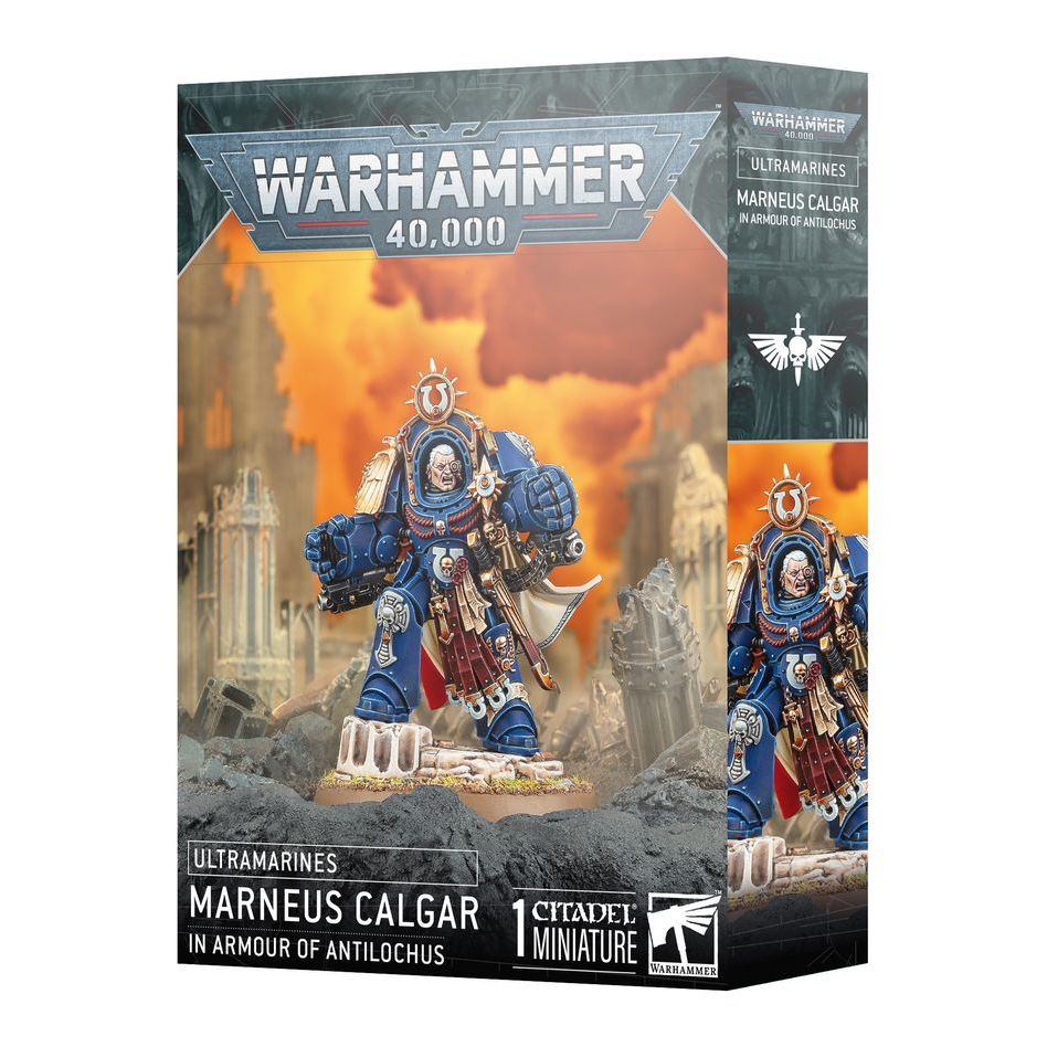 Warhammer 40k : Ultramarines : Marneus Calgar in Armour of Antilochus