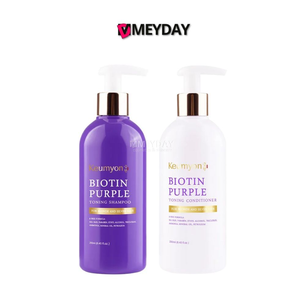 Keumyon Biotin Purple Toning Shampoo/Conditioner กึมยอน ไบโอติน เพอร์เพิล โทนนิ่ง แชมพู/ครีมนวด 250ml