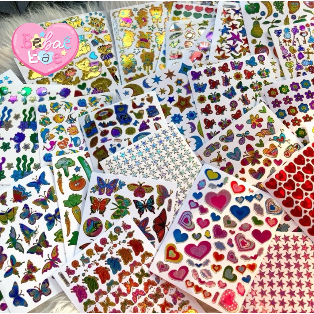 sticker สติ๊กเกอร์90s✨สติ๊กเกอร์ขอบทอง สติ๊กเกอร์แต่งเฟรมการ์ด*อ่านรายละเอียดก่อนสั่ง