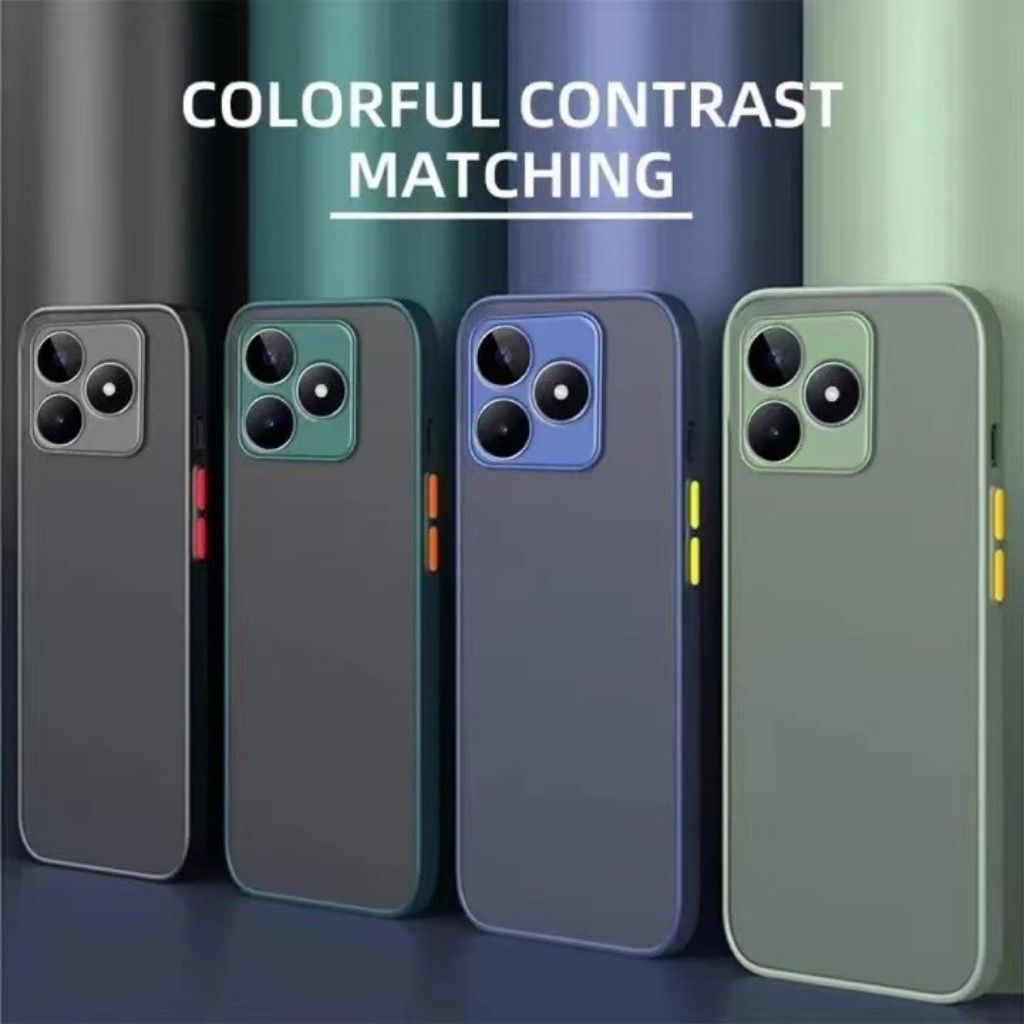 ⚡️ส่งจากไทย⚡️เคส ขอบสีหลังด้าน Oppo Realme C61 C63 C51 C53 Note50 Note70 กันกระแทก