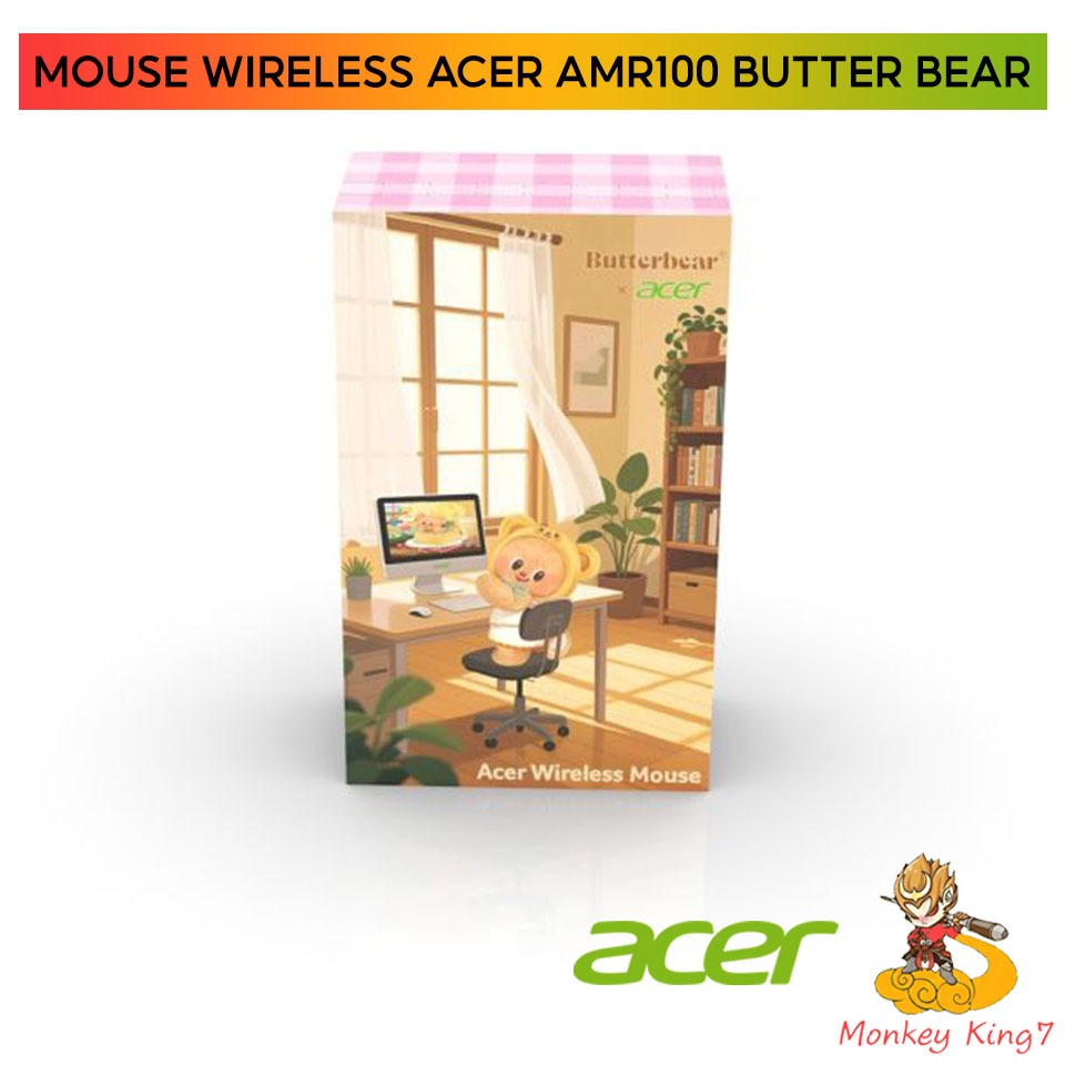 Acer x Butterbear เมาส์ไร้สาย Wireless Mouse AMR 100 (กล่องสุ่ม ไม่สามารถเลือกลายได้) By Monkeyking7