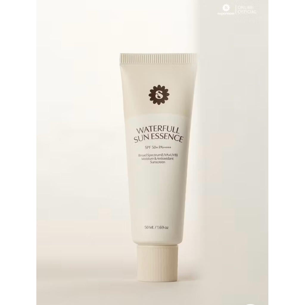 SUPERMOM l WATERFULL SUN ESSENCE  SPF 50+/PA++++ กันแดด เนื้อบางเบา ผ่านการทดสอบ IN VIVO & IN VITRO MADE IN KOREA VEGAN