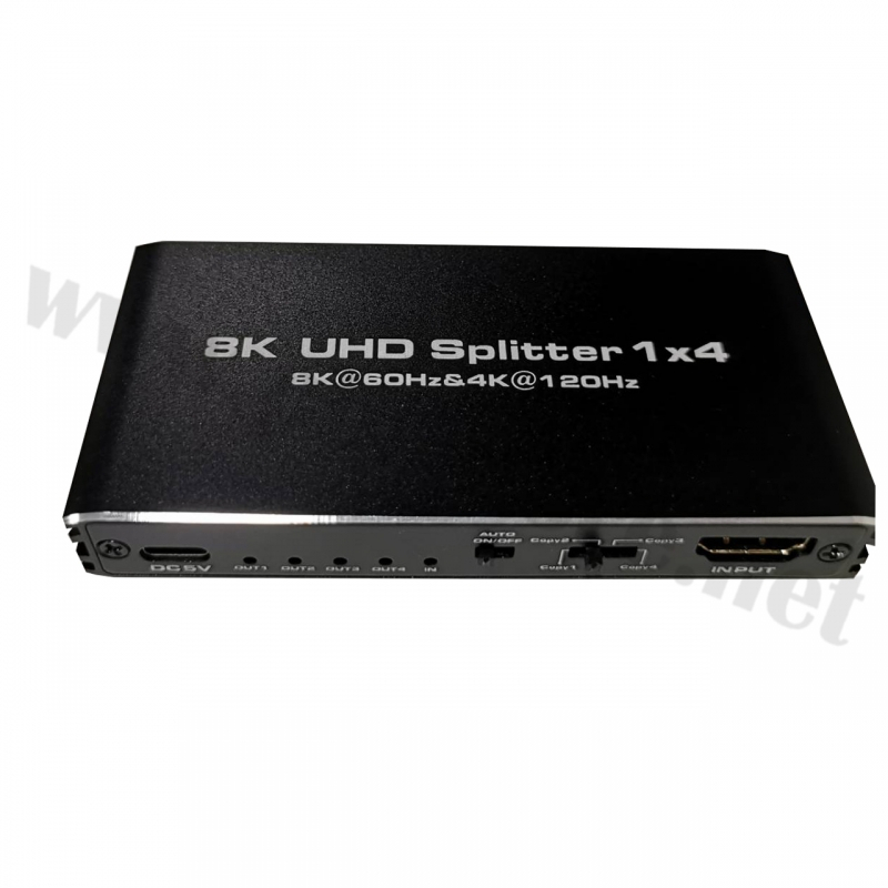 HDMI SPLITTER UHD 8K@60Hz & 4K@120Hz 1 IN 4 OUT