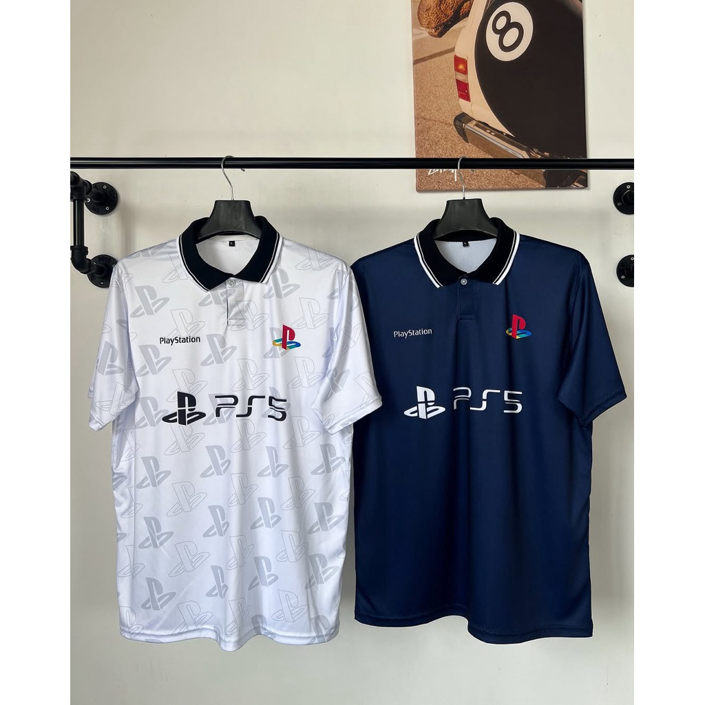 (PS5)เสื้อคอปก เสื้อพิมพ์ลาย สตรีทแฟชั่น เสื้อผู้ชาย กีฬา