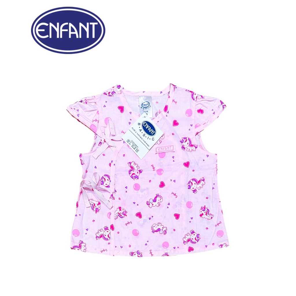 Enfant New Collection เสื้อเดี่ยวผูกหน้า ผ้าป่าน สำหรับเด็ก แรกเกิด-6เดือน