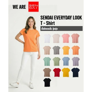 SENDAI เสื้อยืดคอกลมผู้หญิง เหมาะกับอากาศร้อนบ้านเรา Everyday look ได้ทุกวัน