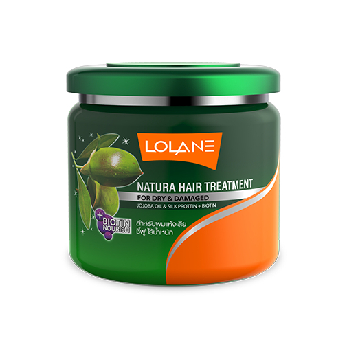 Lolane ครีมหมักผม โลแลน เนทูร่า สำหรับผมแห้งเสีย 500 กรัม (กระปุกเขียว) natura หมักผม บำรุงผม