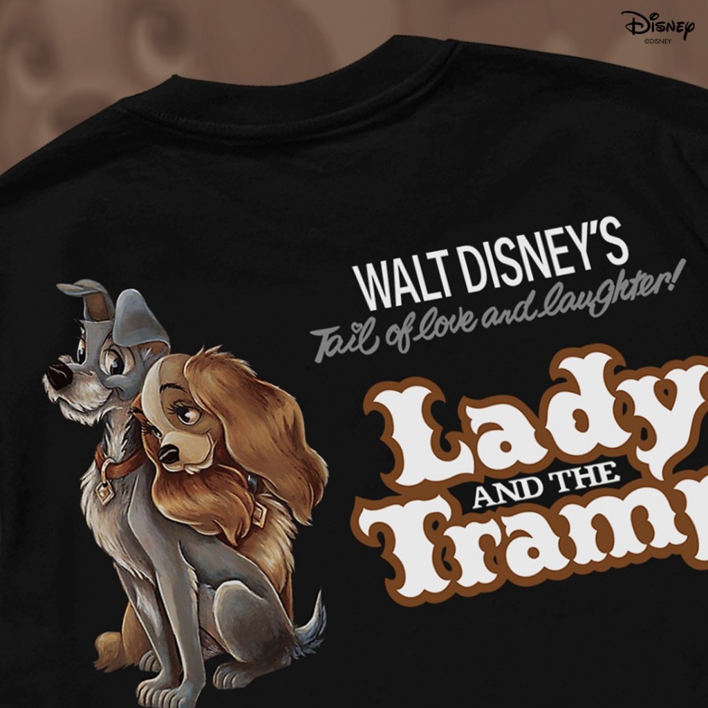 Power 7 Shop เสื้อยืดการ์ตูน "Lady and the Tramp" ลิขสิทธิ์แท้ DISNEY (TMX-256) — صورة 5