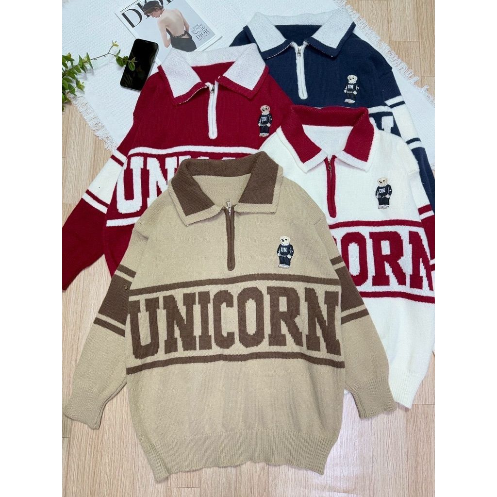 SKC shop🔺เสื้อกันหนาวไหมพรมคอปก ซิปสั้นใช้งานได้จริง สวยหรู ดูแพง