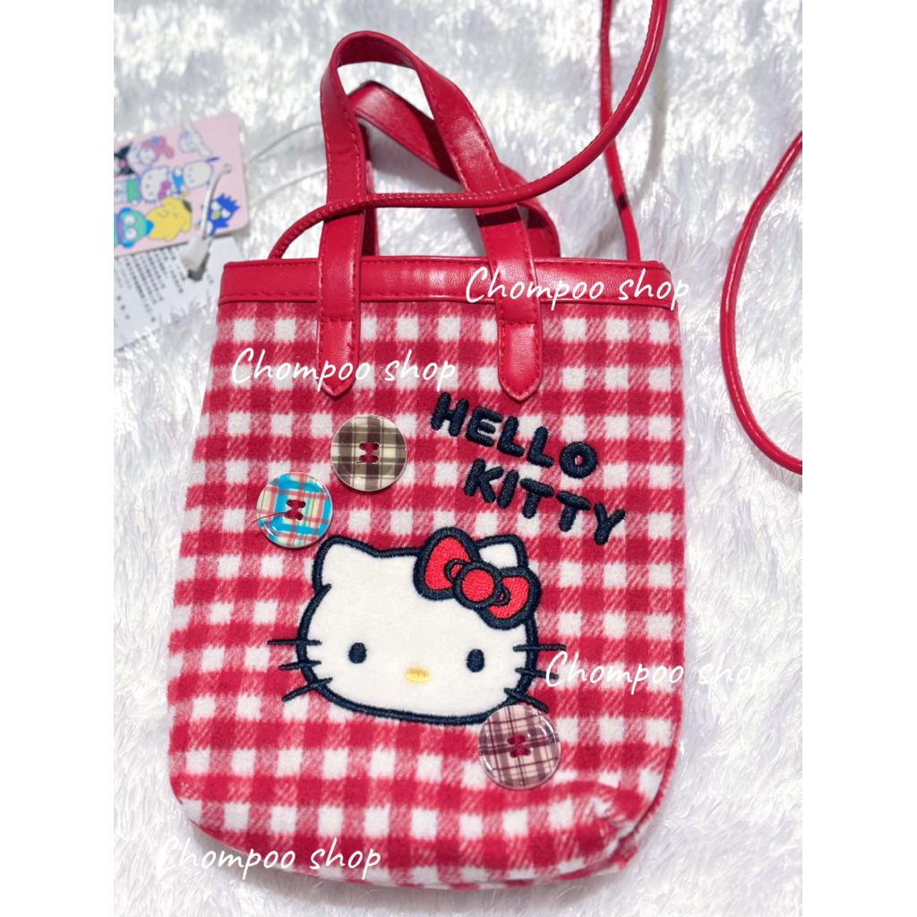 กระเป๋า Hello Kitty มาใหม่ ทรงสะพายข้าง ใส่โทรศัพท์ได้ทุกรุ่น มีหูหิ้วสายสะพายเป็นหนังพียู ถอดสายได้ - รูปที่ 6
