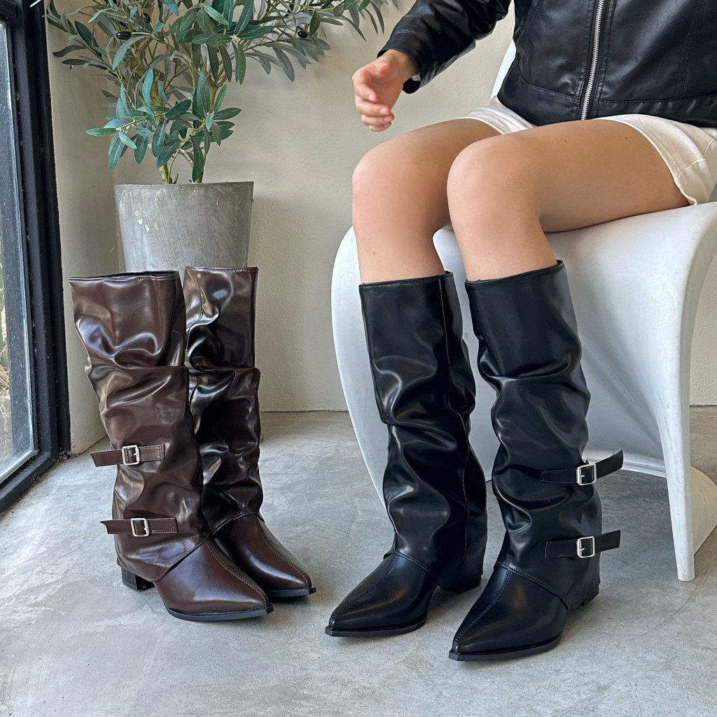 House Of Cleopatra Emily Boots รองเท้าบูททรงยาวเน้นขาเรียวยาว แมชง่ายทุกสไตล์#รุ่นเอมิลี่