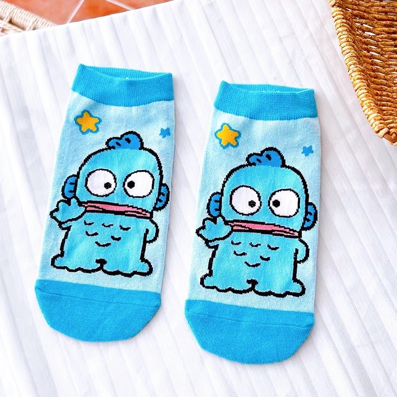 ส่งด่วน🐟 Hangyodon Socks ถุงเท้า ฮังเกียวด้ง ถุงเท้าข้อสั้น ใส่สบาย สีสันสดใส น่ารัก 25022