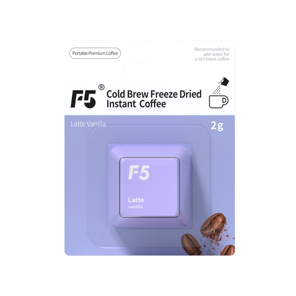 F5 Cold Brew Freeze Dried Instant Coffee(Latte Vanilla)