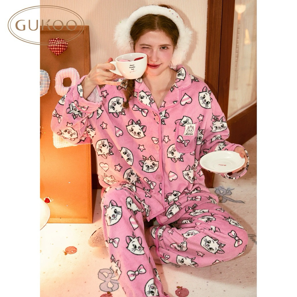 Gukoo Plush Warm Pajamas Marie Cat