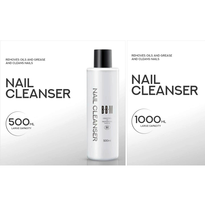 BBM Cleanser คลีนเซอร์ 2 ตัวเลือก 500ml.●1,000ml. ทำความสะอาดหน้าเล็บ เช็ดความเหนียว
