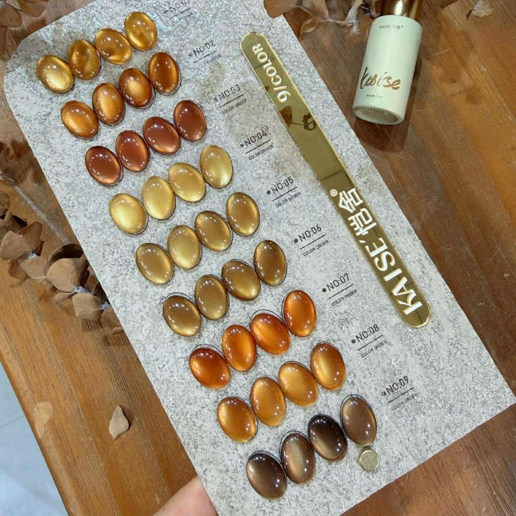 Set Kaise Autumn cateye 9 สี สีเจล เล็บเจล
