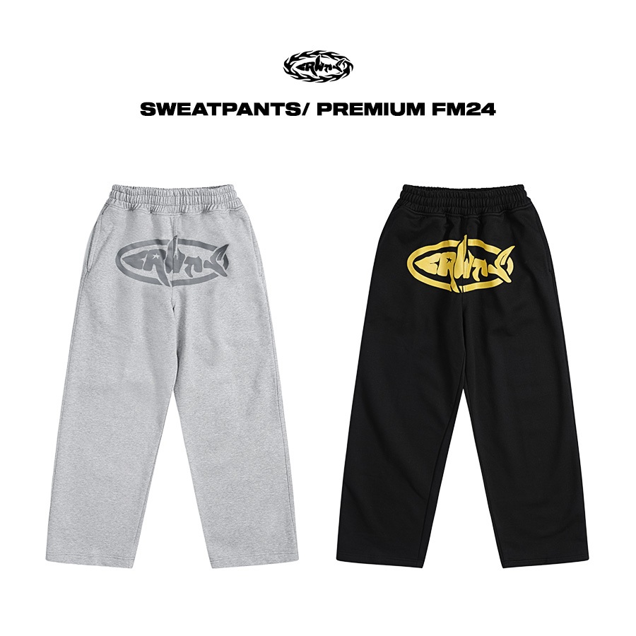 Cruehawts กางเกง Signature/PREMIUM Sweatpants CLP04 ทรงตรง ขาแบบ Boxy