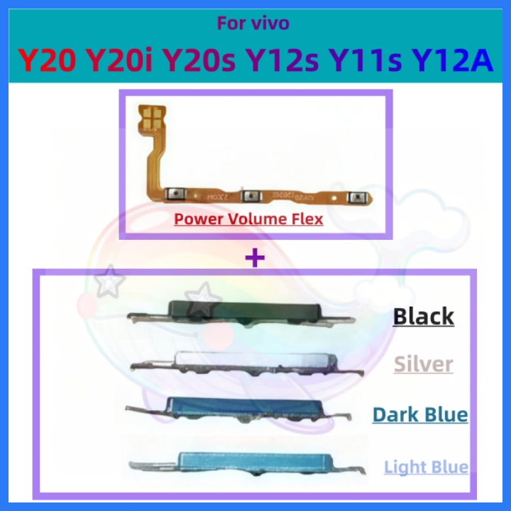 เปิดปุ่มปิด Flex สําหรับ vivo Y20 Y20i Y20S Y12S Y11S Y12A ปริมาณโทรศัพท์ปุ่มด้านข้างสายริบบิ้น