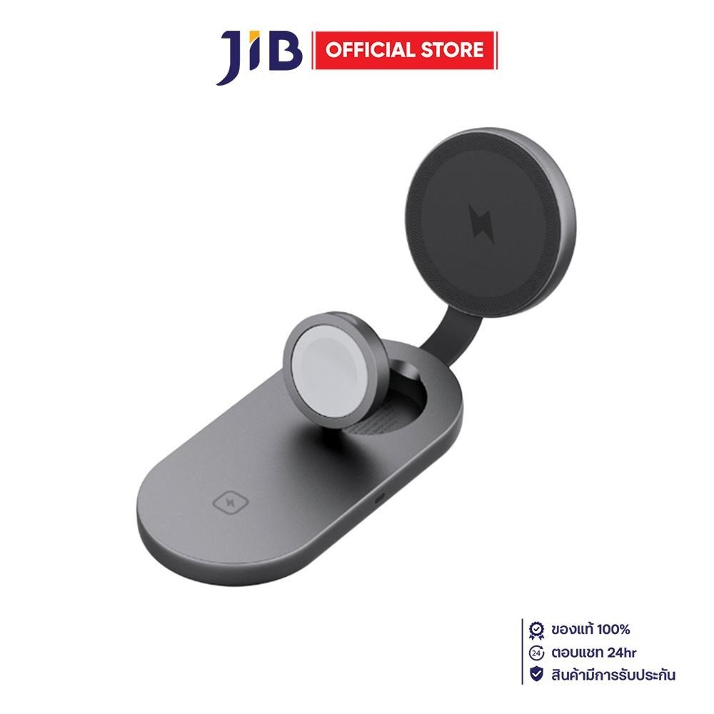 WIRELESS CHARGER (ที่ชาร์จไร้สาย) AUKEY LC-MC313 MAGFUSION C - 15W 3IN1 QI2 FOLDABLE DARK GRAY