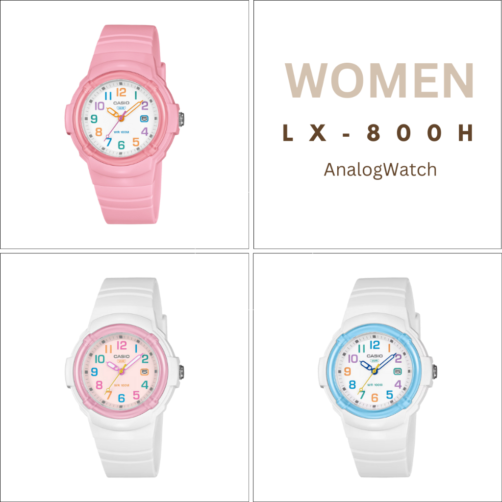 CASIO นาฬิกาข้อมือ LX-800H-7A2V LX-800H-7A1V LX-800H-4AV ของแท้ประกันศูนย์1ปี