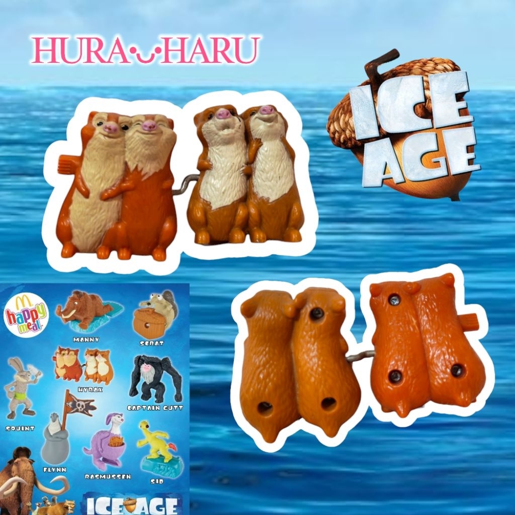 ฟิกเกอร์แอคชั่น Fuzzy Jungle Hyrax ขนาด 3.5 นิ้ว จาก McDonald's ในยุโรป ปี 2012 ที่หายากจาก Ice Age 