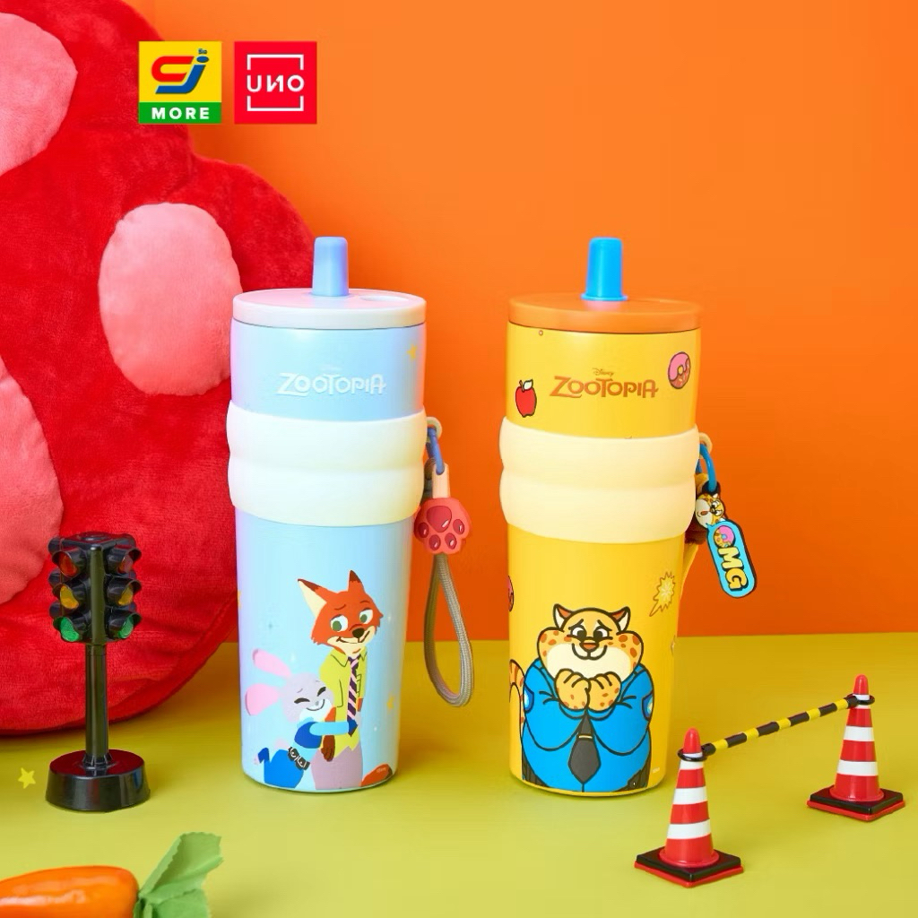 (พร้อมส่ง/New/ของแท้💯) แก้วน้ำเก็บความเย็น Disney Zootopia Nick&Judy | Clawhauser 710ml