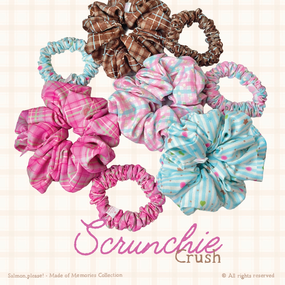 🎀SM,PLS! - Scrunchie | ยางมัดผมมีให้เลือกหลายลาย มีขนาด Regular & Mini (Made of Memories Col.)