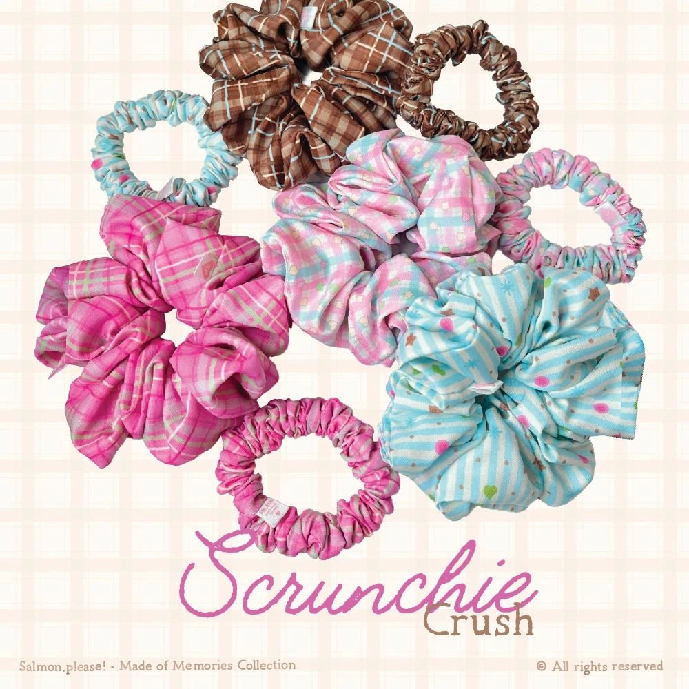 Scrunchie (Regular & Mini) ยางมัดผม รัดผมมีให้เลือกหลายลายขนาดปกติและขนาดเล็ก (Made of Memories Col.) - SM,PLS!