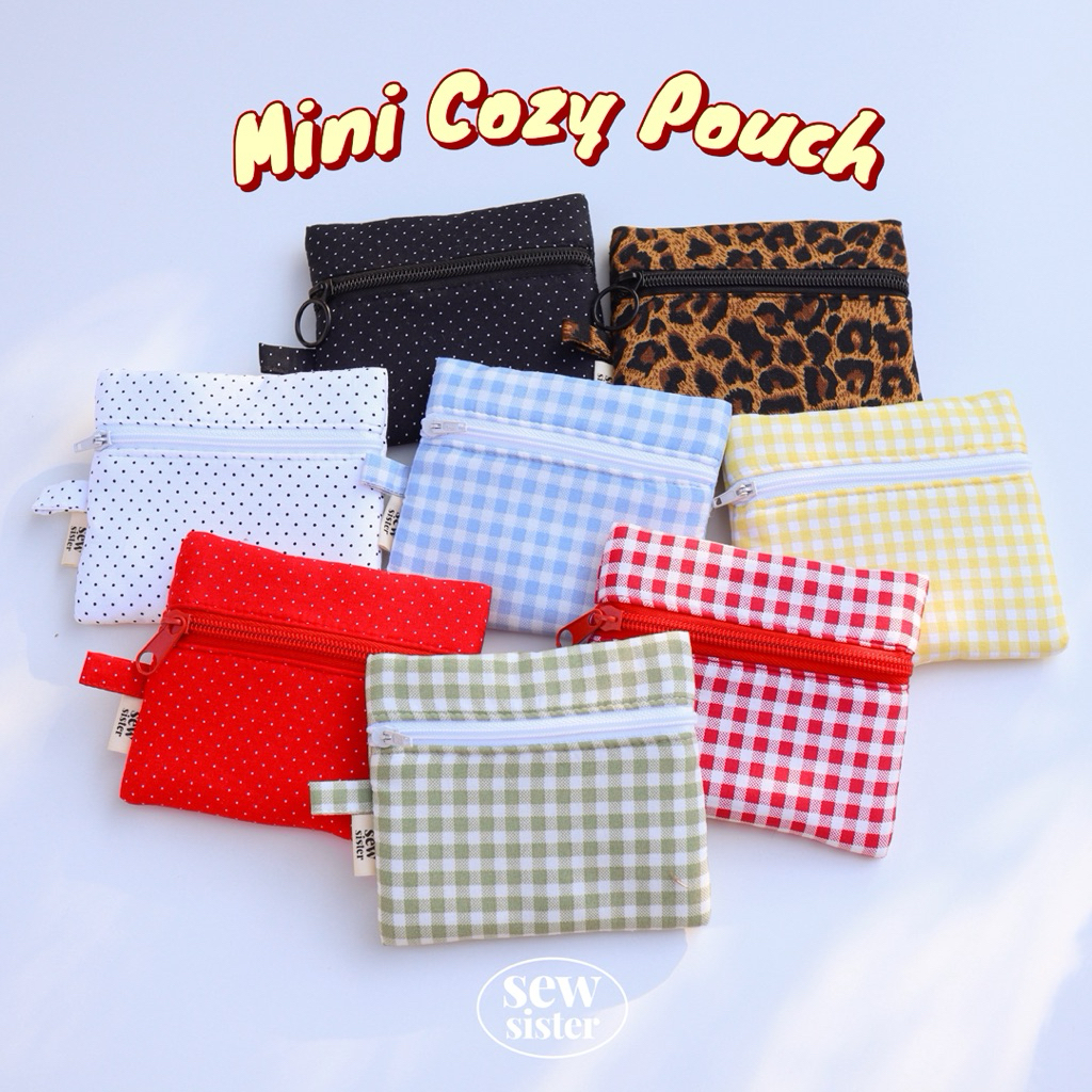 Mini Cozy Pouch กระเป๋าซิปใบเล็กอเนกประสงค์ กระเป๋าใส่เหรียญ ใส่บัตร 8 ลายพร้อมส่ง Made in Thailand