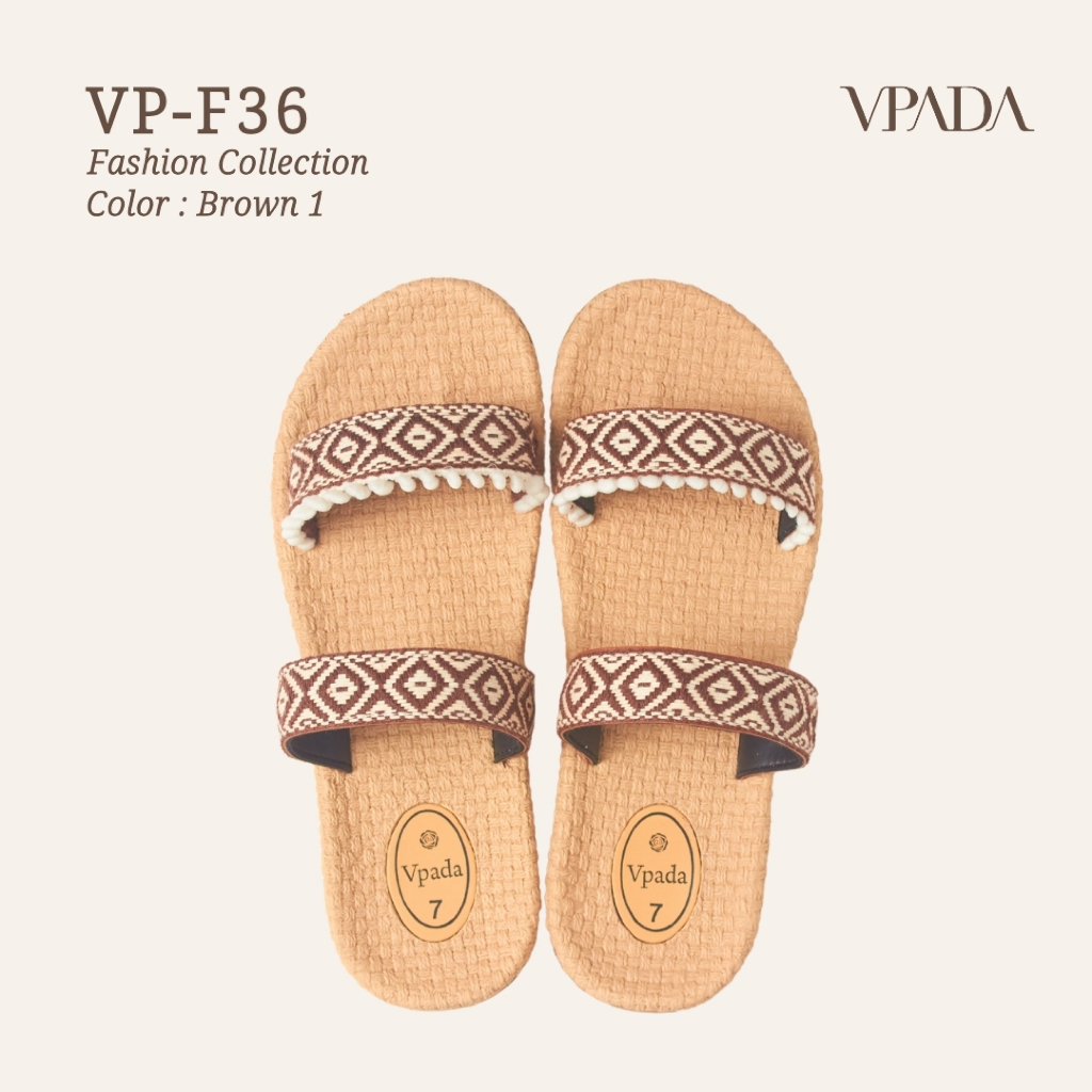 Vpada_sandals_VP-F36 Fashion Collection รองเท้าแตะชายหาดแบน รองเท้าแตะแฟชั่น