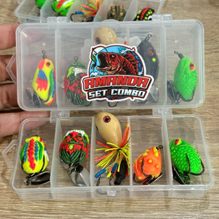 AMANDA SET COMBO (เหยื่อยาง 4 เหยื่อไม้ส่าย 1 ตัว) คละแบบ