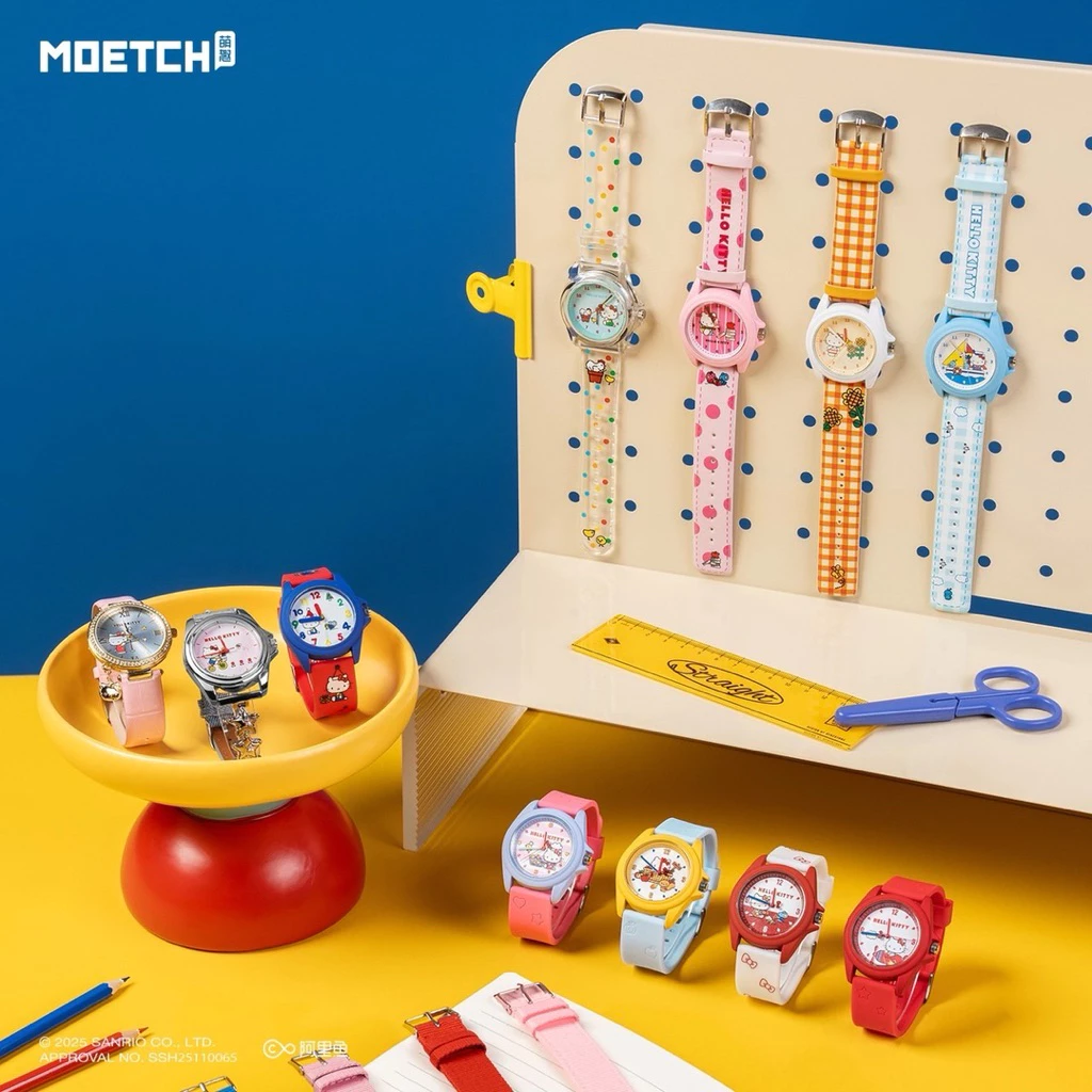 🔅สินค้าพร้อมส่ง🔅กล่องสุ่มนาฬิกาข้อมือ Kitty Children's Fun Time Series Watches ลิขสิทธิ์แท้ กันน้ำ