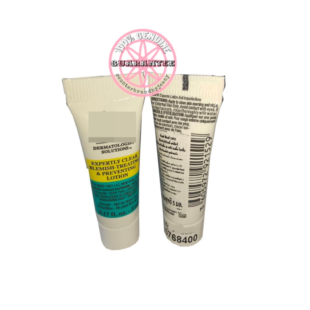 โลชั่นลดสิว Expertly Clear Blemish Treating & Preventing Lotion 5mL ✅ แท้ป้ายไทย โลชั่นเจลสำหรับผิวที่เป็นสิว