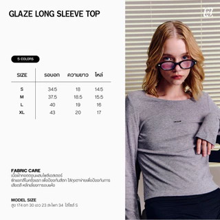 CHUUCHOP - Glaze Long Sleeve Top เสื้อยืดแขนยาวผ้านุ่มปักโลโก้(C8422)