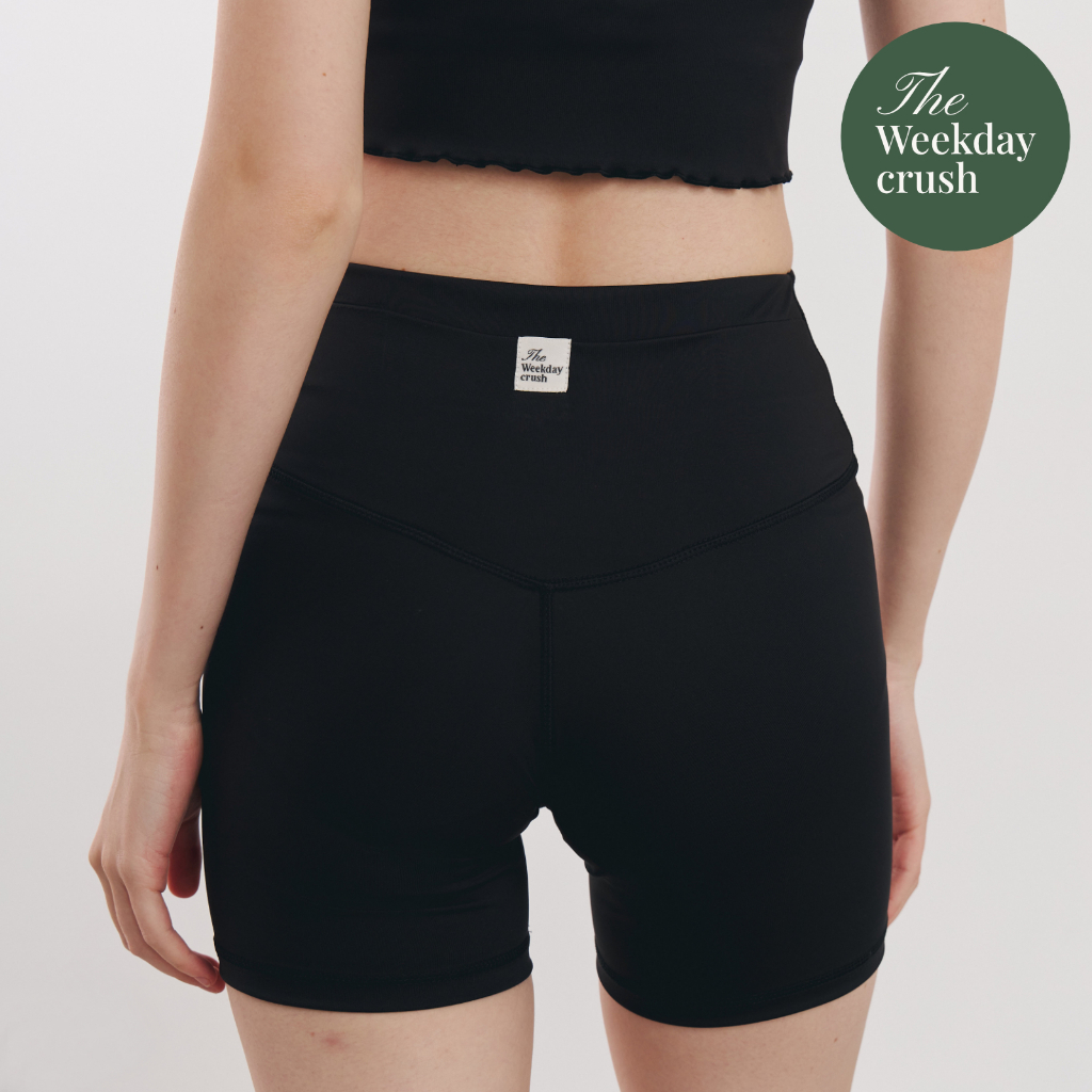 Dayspring Shorts All-Black🖤 Yoga Pants กางเกงออกกำลังกาย กางเกงโยคะ กางเกงพิลาทิส สีดำ พับได้