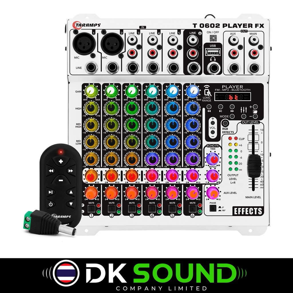 Taramps Audio Mixer T 0602 Player FX Multicolor - by Taramps (ของแท้ ส่งด่วนจากไทย)