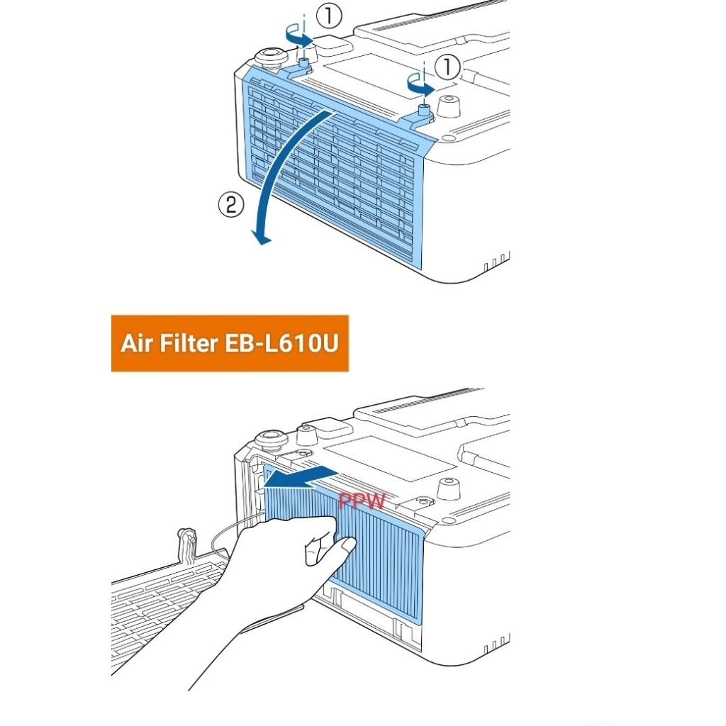 ELPAF56 ฟิลเตอร์กรองฝุ่นแท้ 1480Fi 1485Fi, 800F 805F L400U L500W L510U L520U L520W L530U L610, LS500