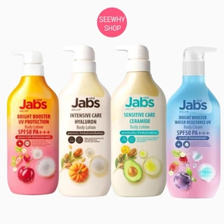 แท้/ส่งไว Jabs Bright Booster UV Protection Body Lotion เเจ๊บส์ โลชั่นบำรุงผิว ครีมกันแดด4สูตร450ml