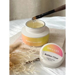 Rubber base (แบบกระปุก) สี Nude&Clear Idea gel เบสหนาเสริมหน้าเล็บ สำหรับเล็บไม่แข็งแรง เล็บบางฉีกง่าย (ไม่ร้อนหน้าเล็บ)