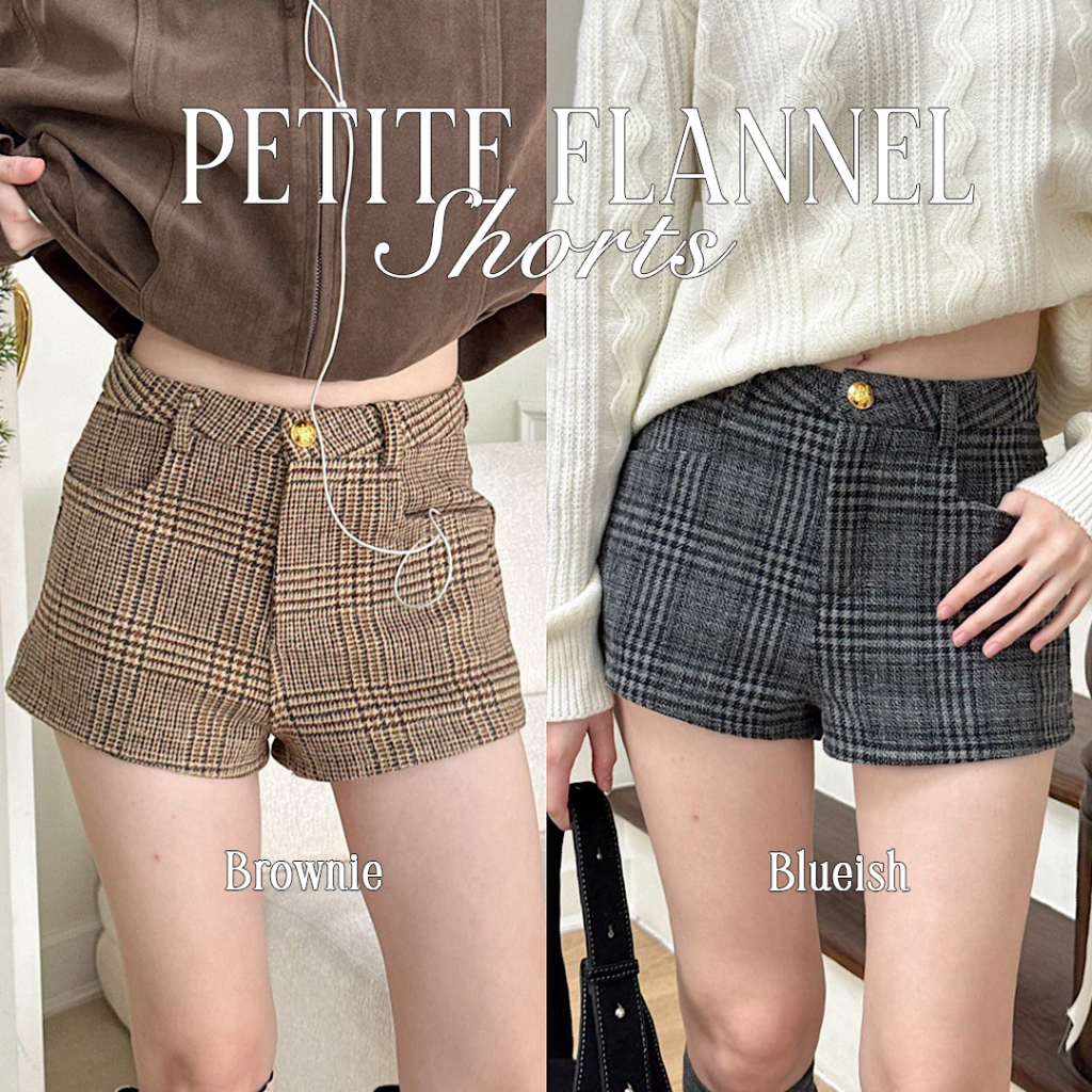 Choosedress A5601 Petite Flannel Shorts กางเกงขาสั้นลายสก็อตน่ารัก ใส่สบาย ทรงขาเรียว