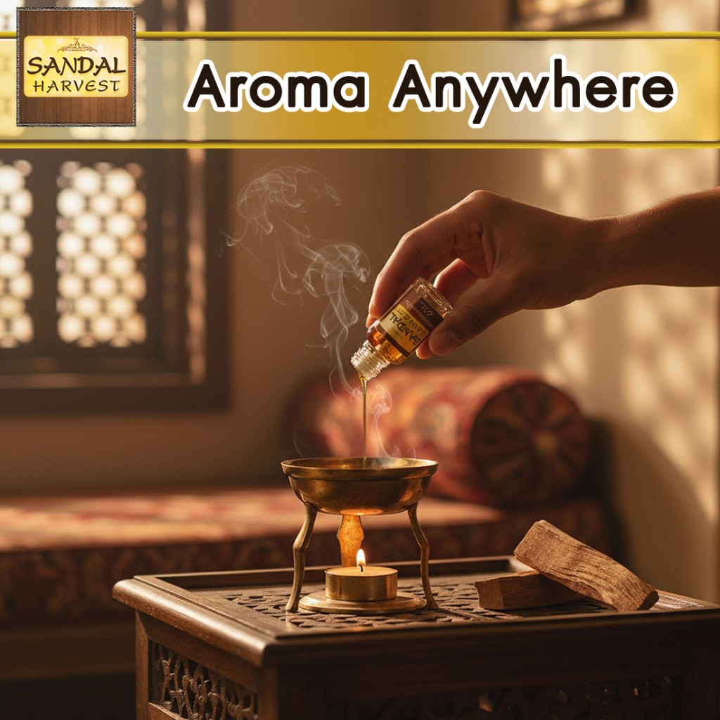 Gift / ของขวัญ Tester Sandalwood Oil น้ำมันไม้จันทร์หอม กลิ่นหอมอโรม่า Aroma Oil  ขนาดทดลอง 1 ml - รูปที่ 4