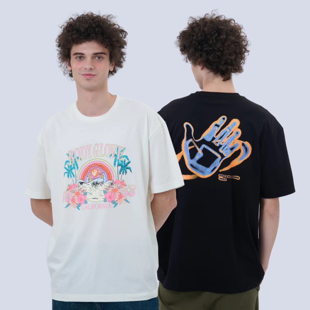 BODY GLOVE Graphic T-SHIRT Relaxed Fit - Winter 2025 เสื้อยืดลายกราฟฟิค หลากลาย