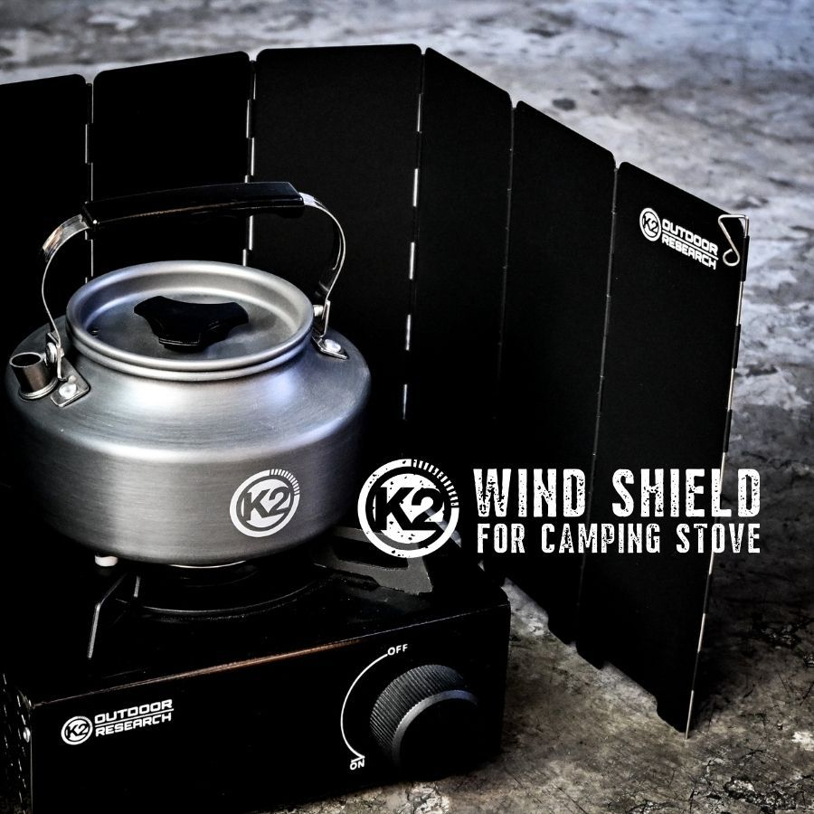 K2 Wind Shield แผ่นบังลมเตาแคมป์ พกพาง่ายพับได้