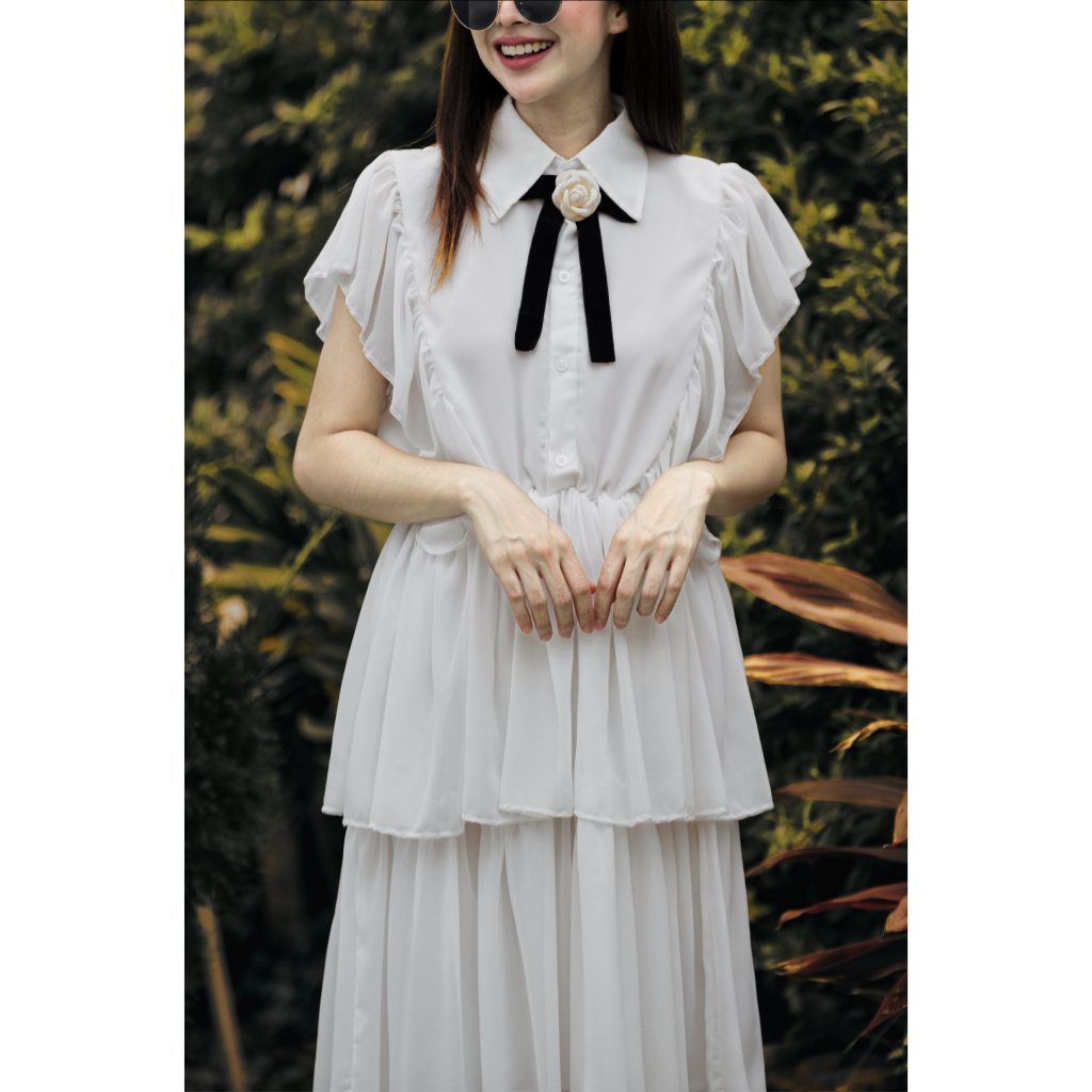 Milly Bow Dress (ไม่มีโบว์ดอกไม้) ลุคหวานละมุนมาแล้วงับ ♥️📸 🍸 - รูปที่ 2